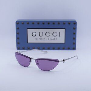 Final Price! Gucci GG1701S 003 Silver/Violet Sunglasses